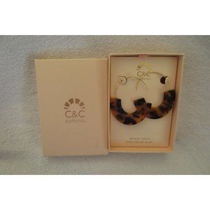 Women C & C California 14K Gold Vermeil Over Sterling Silver Earrings New